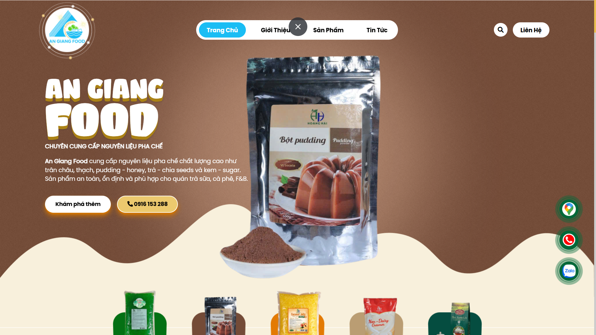 An Giang Food website nguyên liệu pha chế chuyên nghiệp
