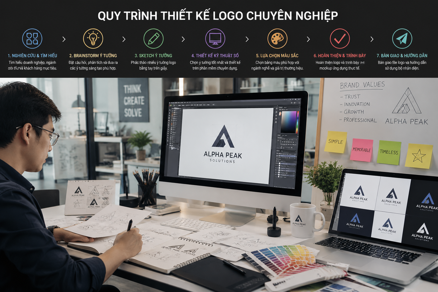 Quy trình thiết kế logo doanh nghiệp chuyên nghiệp