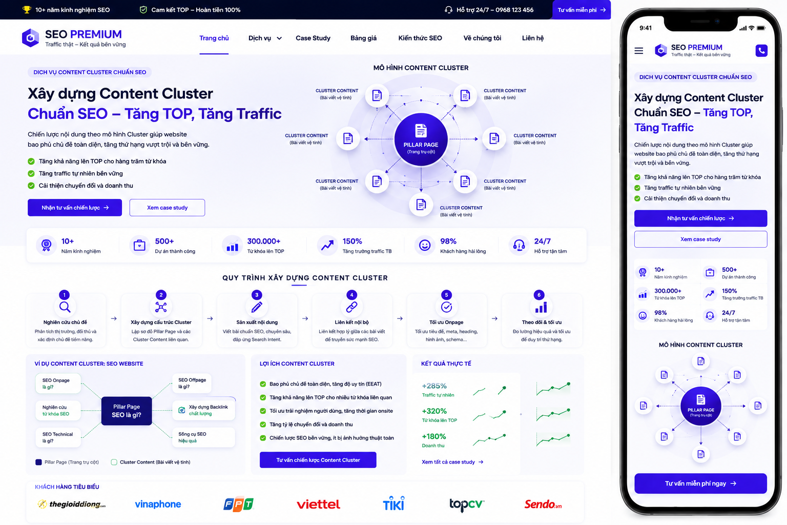 SEO Premium Content Cluster tối ưu SEO chuyên sâu