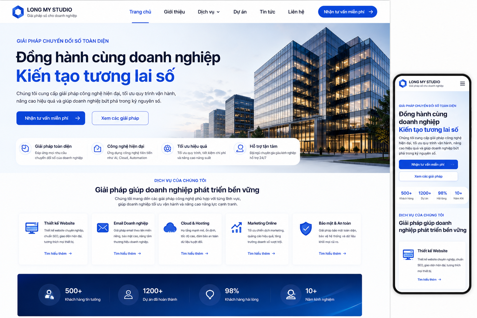 Website Doanh Nghiệp chuyên nghiệp chuẩn SEO